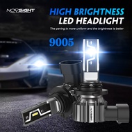 NOVSIGHT N57 ไฟหน้ารถ H4 H11 9005 รถไฟหน้ารถมอเตอร์ไซค์แบบ 50W 6500K ไฟรถยนต์หลอดไฟ  สว่าง Plug & Pl