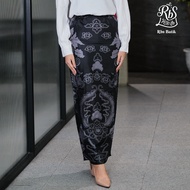 RBS Batik - Couple Batik Kemeja Pria dan Rok Span Wanita Yudhistira Slimfit Lapis Furing Warna Hitam