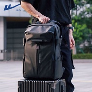 回力双肩包男款商务通勤旅游户外骑行防水旅行背包男士大容量电脑书包 黑色
