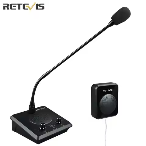 Retevis RT-9909 Window Intercom Speaker System Type C Charging Two Way Intercom IPX5 Waterproof for 