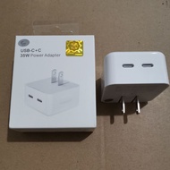 USB-C 35W Dual Port Power Adapter,35W Set Charger