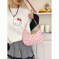 HelloKitty girl one shoulder All-Match Bag Underarm High-End Fashion Niche Commuter Crescent Bag Hel