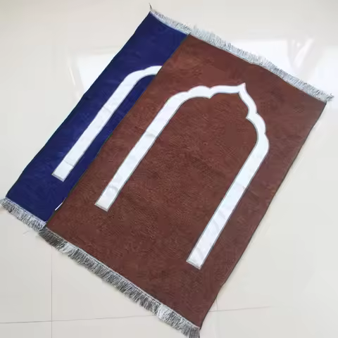 Muslim Prayer Mat Islamic Arab Adult Tassel Travel Worship Blanket Outdoor Pray Mat