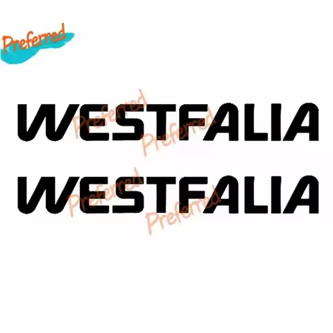 2 x WESTFALIA VINYL STICKER DECAL VANAGON BAY WESTY CAMPER BUS