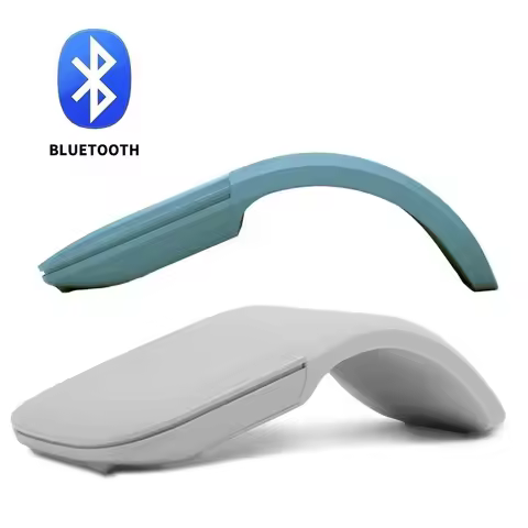Bluetooth 4.0 /5.0 Folding Wireless Mouse Arc Touch Roller Computer Silent Mouse Ergonomic Slim Lase