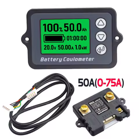 TK15H DC8-120V 50A Battery Coulometer Professional Precision Digital Battery Capacity Tester for LiF