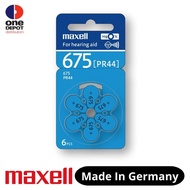 MAXELL 675 / PR44 Hearing Aid Batteries (6 pcs)