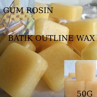 GUM ROSIN: BATIK OUTLINE WAX/ TEXTILE GRAPHIC ARTS &amp; CRAFTS/ STUDENT'S PROJECT/ROSIN WAX -50g