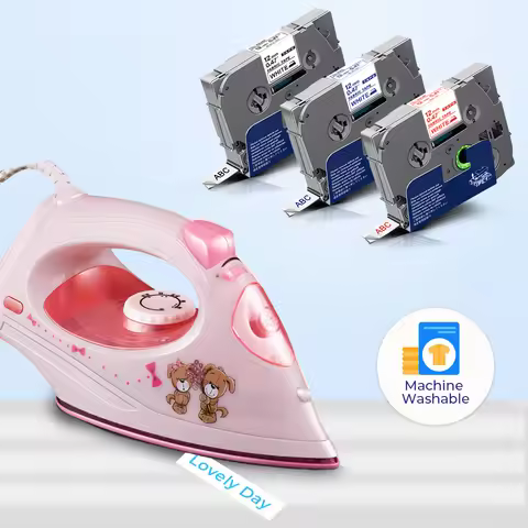 12mm Fabric Tape Replace Brother FA3 FA3R FA231 FA4 FA241 Label Tape Fabric Iron on Label Compatible