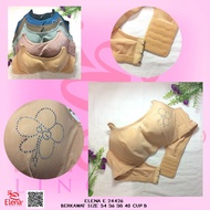Elena Bra BH Kemben Cup B Medium E 24426 - Size 34B-40B - Medium Underwire Bra Thin Foam Bandeau