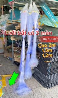 Lưới đánh bắt cá 3 màn cao 2m 15m12m1m.. Dài 100m và nửa tay 50m Bắt Cá Bắt Tôm