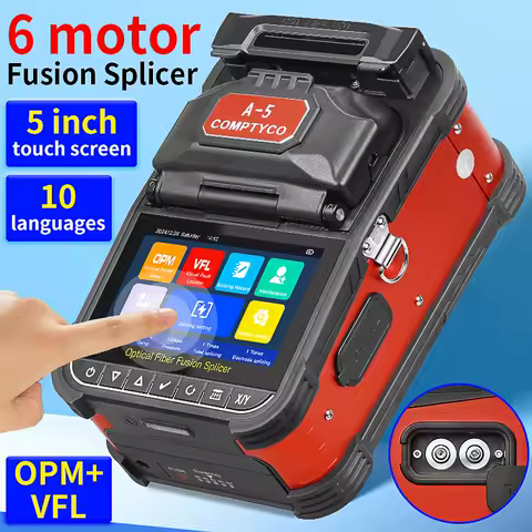 COMPTYCO A-5/FS-60F/AUA-70F Optical Fiber Fusion Splicer Multilingual 6 Motor Fiber Optic Core Hot M