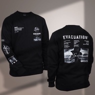 HITAM Dobujack Evacuation Black Sweater | Men's Black Dobujack Crewneck