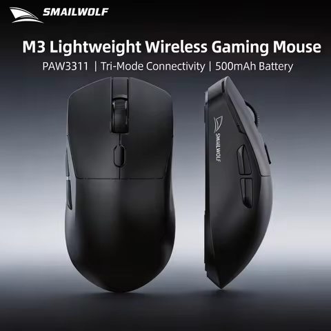 SMAILWOLF M3 PRO Wireless Bluetooth three-mode mouse E-sports gaming laptop desktop PAW3311 wired ho