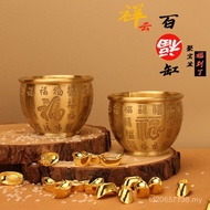 Baifu Brass Cylinder Cylinder Living Room Wholesale Brass Home Decoration Rice Cylinder Small Commod