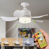 Ceiling Fan Lamp E27 Socket Base Wireless With Remote Control LED Bulb Ceiling Fan for Bedroom Livin