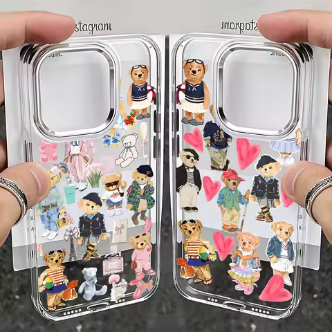 Fashion Bear P-PoloS Phone Case For iPhone 17 16e 16 15 14 13 12 11 mini Pro Max X XR XSMAX 8 7 Air 