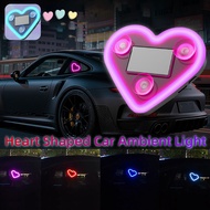 Creative Heart Shaped Car Ambient Light Car Interior Heart-Shaped Neon Light Moto Solar-powered Ambi