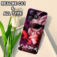 HP G12 - REALME C61 2024 pro camera Case - Realme C61 silicone - BLACK CLOVER motif - REALME C61 Sof