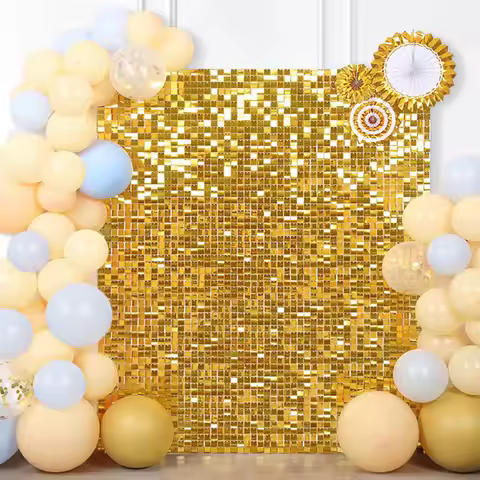 2pcs 1X2M Curtain Shimmer Sequin Glitter for Photo zone Backdrop Background Wedding Birthday Party B