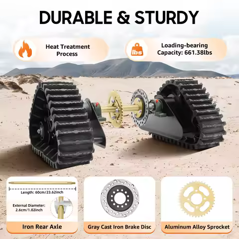 ATV Rear Track Assembly UTV Track Kit Brake Disc For Go‑Kart Utv Off‑Road Vehicle