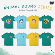 KATUN BOYS' DISTRO T-SHIRT COMBED COTTON 30 HLO KIDZ ANIMAL ROUND ANIMAL PICTURE