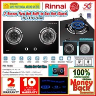 Rinnai Gas Hob RB-782G 2-Burner Flexi Hob Built-in Gas Hob (Glass) 78cm Cooker Hob (4.5kW) Safety De
