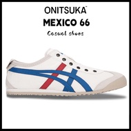 ON1TSUKA T1GER MEXICO 66 ™ SLIP-ON รองเท้าสีขาวขนาดเล็กน้ำหนักเบาสบาย D3K0N-0143 tiger