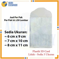 Plastic ID Card Name Tongue 6x9 - 7x10 - 8x11 - 08 micron / Name Thin KTP HolderTAG 0.8 mic