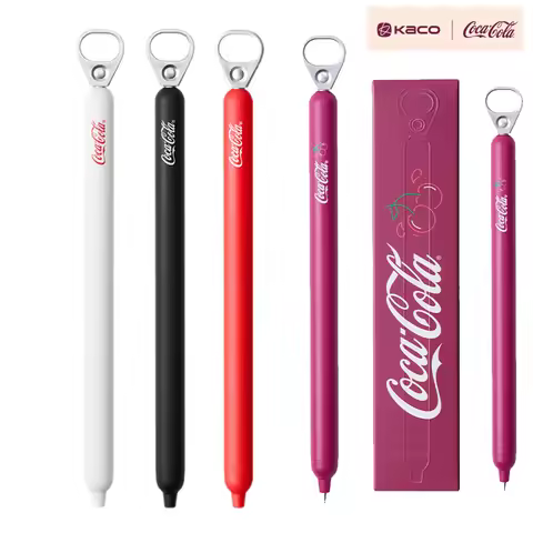 KACO Coca-Cola Collab Press Pen,Cherry Pull-Tab High-Quality 800M Writing Length Quick Drying Ink0.5