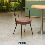 Informa Marilyn Leather Chair - Brown Multipurpose Chair Cafe Restaurant Dining Chair Multipurpose B
