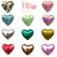 WHOLESALE 12PCS 10-INCH (23CM) CHROME HEART FOIL BALLOONS