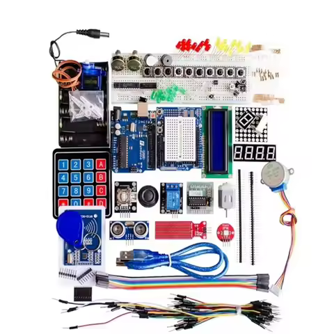 Starter Kit for Arduino Uno R3 - Uno R3 Breadboard and holder Step Motor / Servo /1602 LCD / jumper 