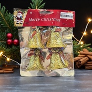 P24/29 Christmas Ribbon Bell Decoration OPP 6cm Contents 4