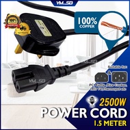 Heavy Duty Kettle Plug Power Cord 3 PIN 1.5M UK 13A Fuse Desktop PC LCD Monitor Laptop Printer Power