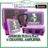 Mohawk Android Plug and Play Amplifier 4 Channel Power Amplifier Android Player Booster Myvi Axia Vios Jazz City