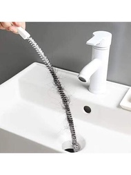 1入組排水管堵塞清除器、頭髮清潔工具、水槽清潔刷、浴室廚房水槽排水管管道蛇鑽