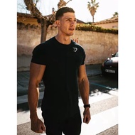 Gymshark critical Pure Cotton Short Sleeve Fitness Men's T-Shirt Sports Leisure Training Short Sleeve