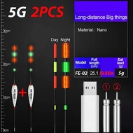 2pcs Fishing Float Set 3g/5g/7g/10g/13g Led Luminous Float+CR425Charger Battery Night Fishing Tackle