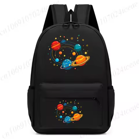 New Bagpack Kids Backpack School Bag Planets and Stars Print Backpack Children Travel Bagpack Kinder