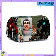 SQ2 Skibidi toilet Cartoon double-layer pencil case student pencil storage stationery box large capa