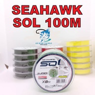 AHKAW - SEAHAWK SOL 8x Braided Line 10lb 15lb 20lb 25lb 30lb 40lb 50lb 60lb 70lb 85lb 100m Fishing L