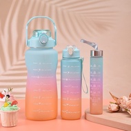 COMBO of 3 graduated 2 liter 900ml 300ml water bottles for gym goers and lazy drinkers, convenient B