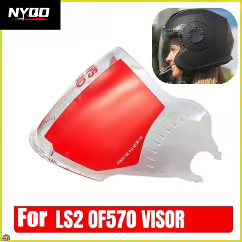 For LS2 OF570 VERSO Helmet Lens OF570 Half Casco Black Visors Helmet Replacement Windshield Accessor
