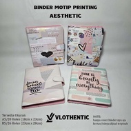 Aesthetic Printing Motif Binder Size A5/ 20 holes & B5/ 26 holes