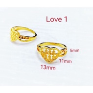 Cincin Sempoa Love Emas Bangkok Persis Ori Cop 916