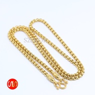 s2shop สร้อยคอสแตนเลสแท้ สร้อยคอพระ ลายผ่าหวายหัวจรวด ห้อยพระได้ 1 องค์ ความกว้าง 4 มม.No.2133