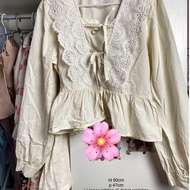 White coquette blouse