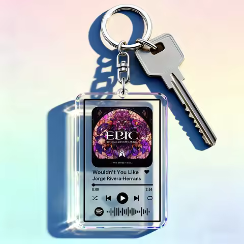 Epic Album Keychains for Women Accessories Wouldn't You Like No Longer You The Musical Songs Music K