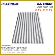 ◫ ✸ ∆ 3FT x 4FT | GI CORRUGATED SHEET | Yero  Galvanized Iron Roofing | 0.4MM  0.5MM